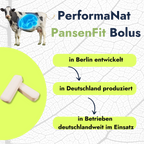 Pansenfit Bolus Infografik. PerformaNat in Betrieben deutschlandweit.