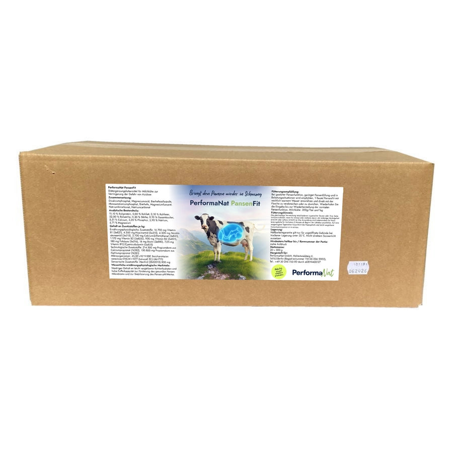 PansenFit Pulver Produktbild. Azidose bekämpfen. Verpackung außen.