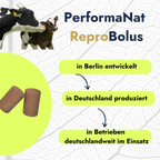 ReproBolus Infografik. PerformaNat in Betrieben deutschlandweit.